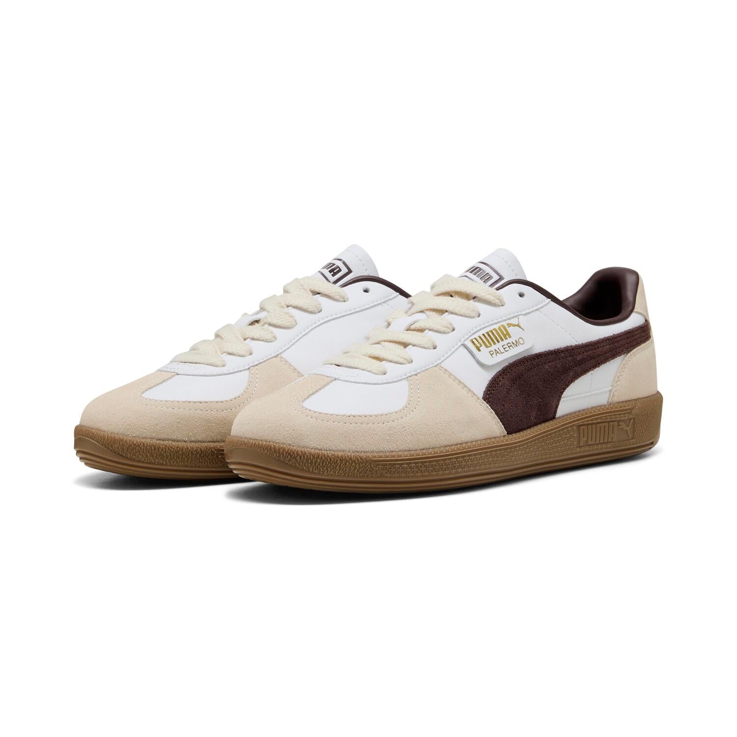 Palermo Lth sneakers - White/Chocolate Brown/Gum